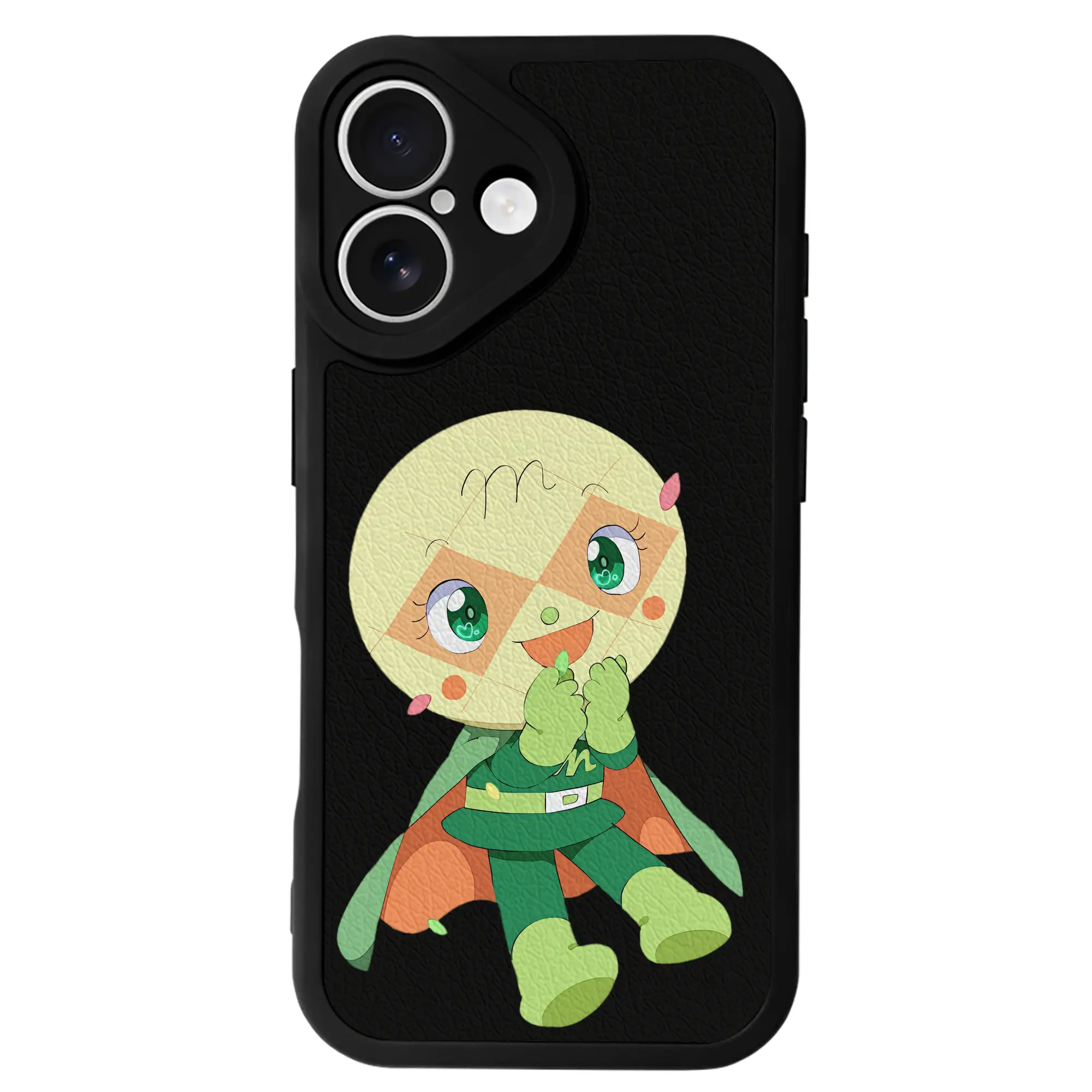 アンパンマン グッズ,メロンパンナ - IPhone 16シリーズ対応 ・ シリコンスマホケース ・ レザー調 ・ 高精度フィット ・ 耐衝撃 ・ ワイヤレス充電対応 ・ 精密カット